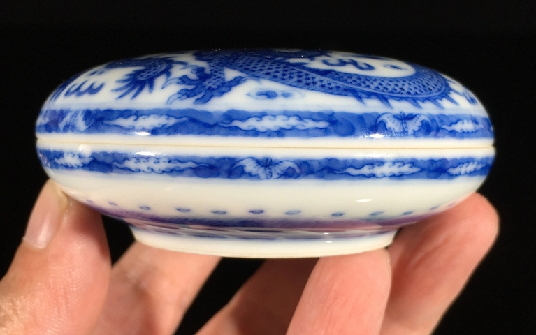 古玩陶瓷印泥盒真品鑒賞圖