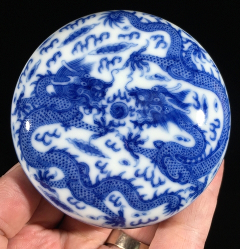 古玩陶瓷印泥盒真品鑒賞圖