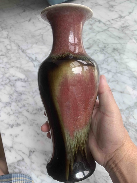 古玩陶瓷三陽開泰窯變釉紋瓶拍賣,當前價格4980元