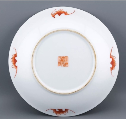 古玩陶瓷粉彩無雙人物盤真品鑒賞圖