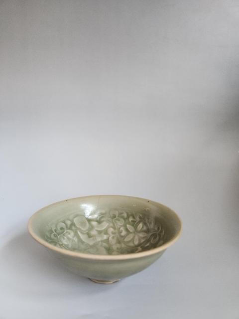 古玩陶瓷耀州窯童子戲蓮盞真品鑒賞圖