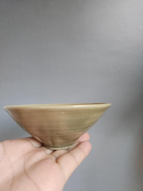 古玩陶瓷北宋耀州窯素盞真品鑒賞圖