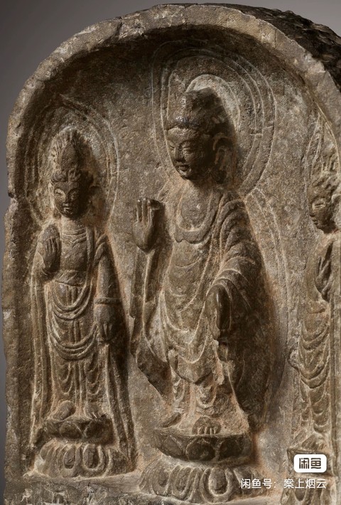 古玩雜項一佛二菩薩三尊像真品鑒賞圖