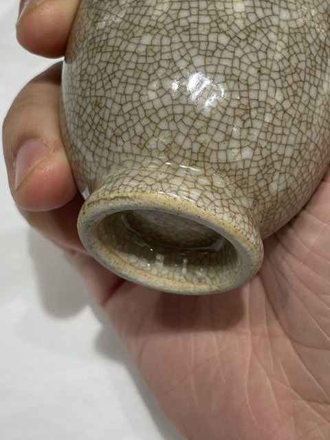 古玩陶瓷哥釉瓶真品鑒賞圖