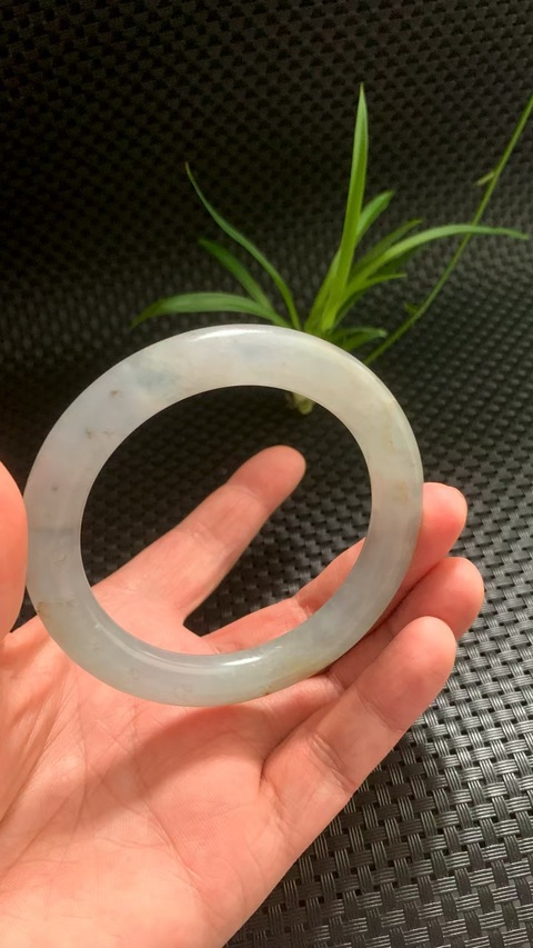 古玩玉器天然翡翠手鐲真品鑒賞圖