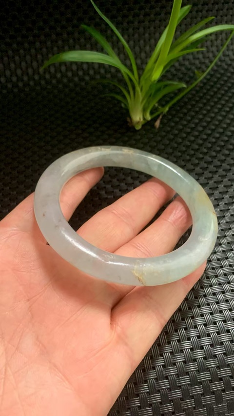 古玩玉器天然翡翠手鐲真品鑒賞圖