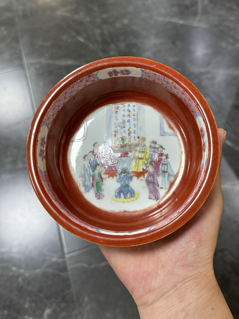 古玩陶瓷人物紋碗真品鑒賞圖