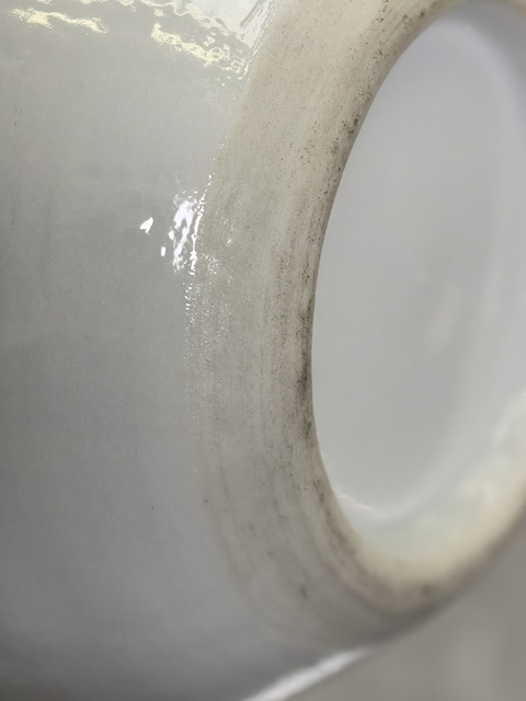 古玩陶瓷白釉水盂真品鑒賞圖