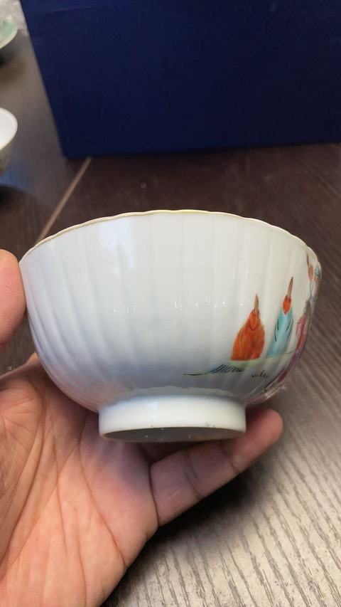 古玩陶瓷刀馬人粉彩碗真品鑒賞圖