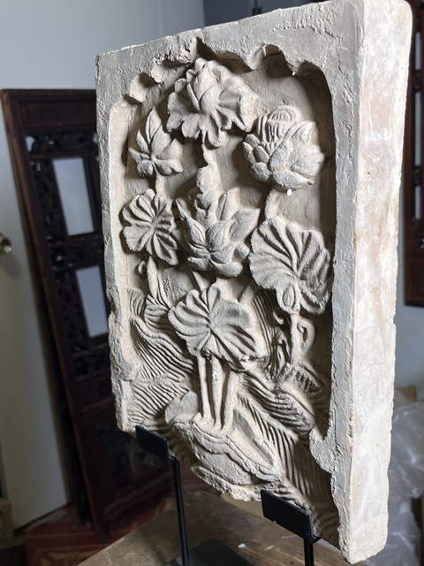 古玩陶瓷連生貴子圖磚雕真品鑒賞圖