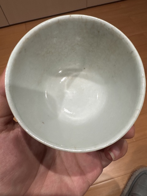 古玩陶瓷晚清哥釉青花杯真品鑒賞圖