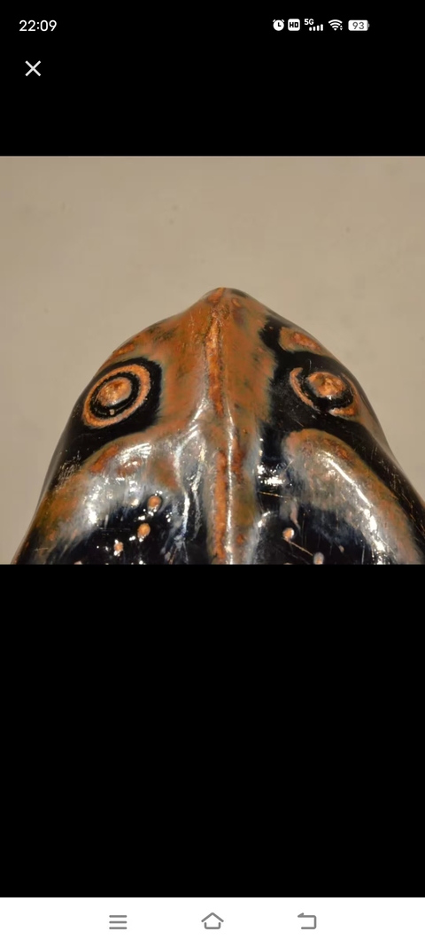 古玩陶瓷磁州窯系蟾蜍真品鑒賞圖