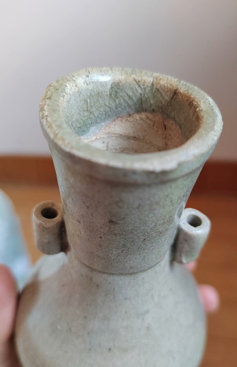 古玩陶瓷影青貫耳瓶真品鑒賞圖