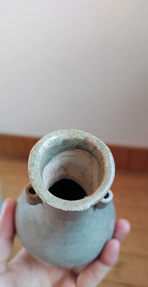 古玩陶瓷影青貫耳瓶真品鑒賞圖