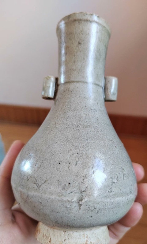 古玩陶瓷影青貫耳瓶真品鑒賞圖
