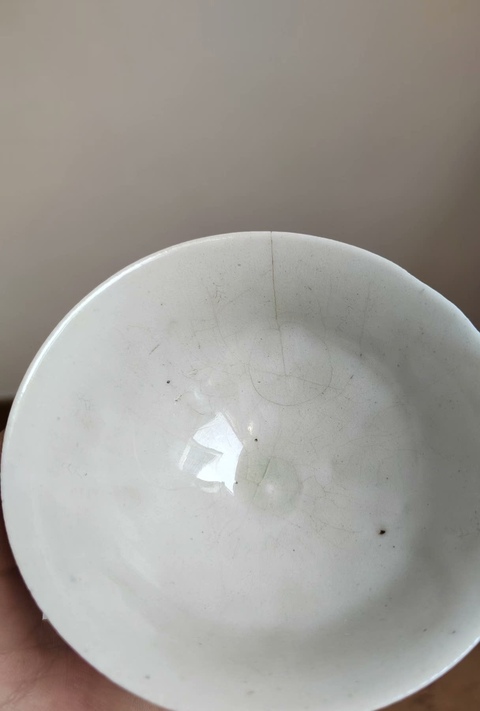 古玩陶瓷青白釉刻花斗笠盞真品鑒賞圖