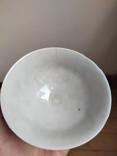 古玩陶瓷青白釉刻花斗笠盞真品鑒賞圖
