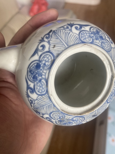 古玩陶瓷民國細路粉彩花鳥壺真品鑒賞圖