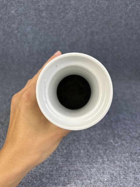 古玩陶瓷青花人物花鳥紋棒槌瓶真品鑒賞圖