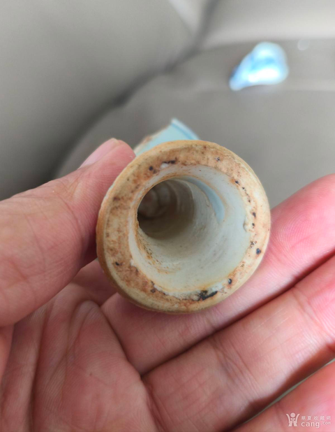 古玩陶瓷元青花花卉紋高足杯標本真品鑒賞圖