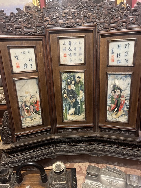古玩雜項屏風真品鑒賞圖