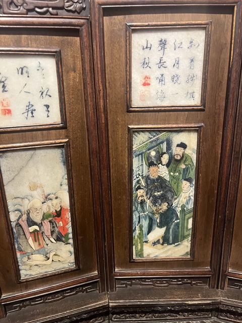 古玩雜項屏風真品鑒賞圖