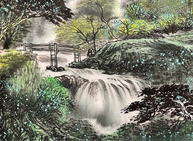 古玩字畫郝吉和山水拍賣,當(dāng)前價(jià)格16800元
