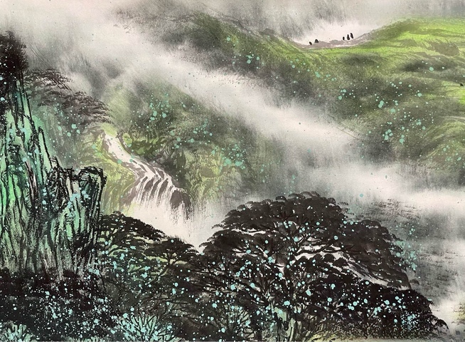 古玩字畫郝吉和山水拍賣,當(dāng)前價(jià)格16800元