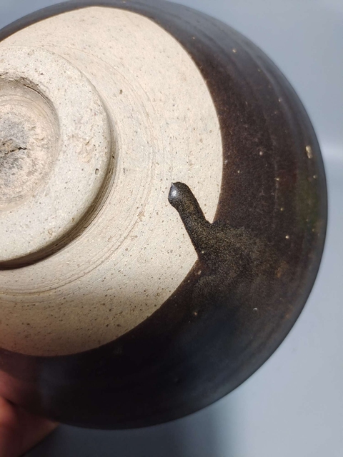 古玩陶瓷磁州窯褐釉大碗真品鑒賞圖
