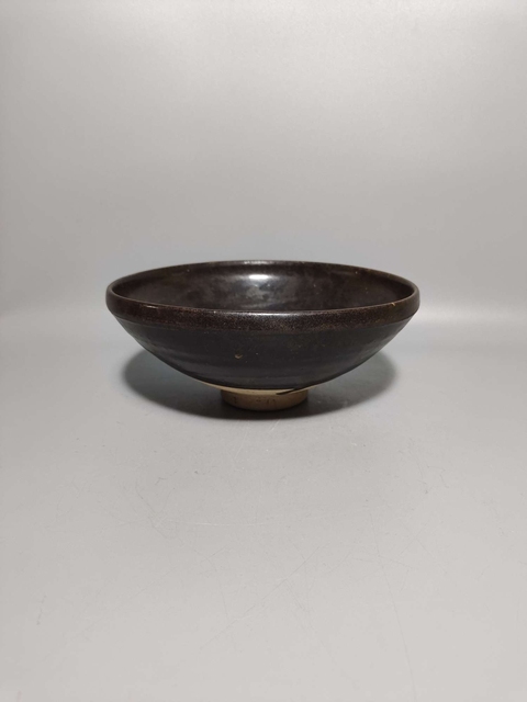 古玩陶瓷磁州窯褐釉大碗真品鑒賞圖