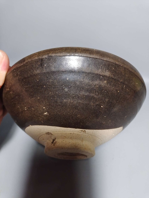 古玩陶瓷磁州窯褐釉大碗真品鑒賞圖