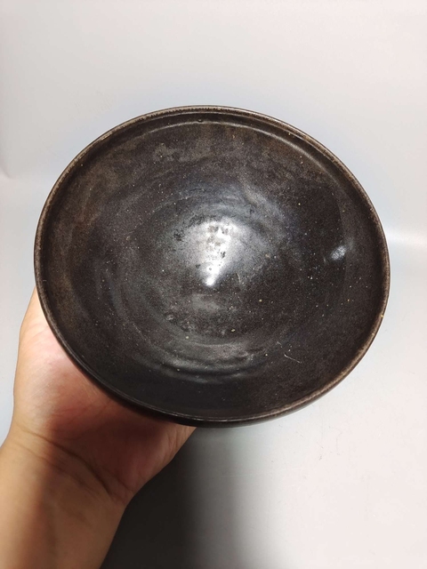 古玩陶瓷磁州窯褐釉大碗真品鑒賞圖