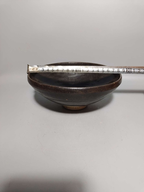 古玩陶瓷磁州窯褐釉大碗真品鑒賞圖