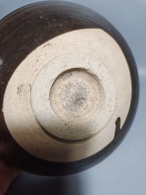 古玩陶瓷磁州窯褐釉大碗真品鑒賞圖
