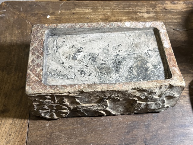 古玩陶瓷漢磚改硯臺真品鑒賞圖