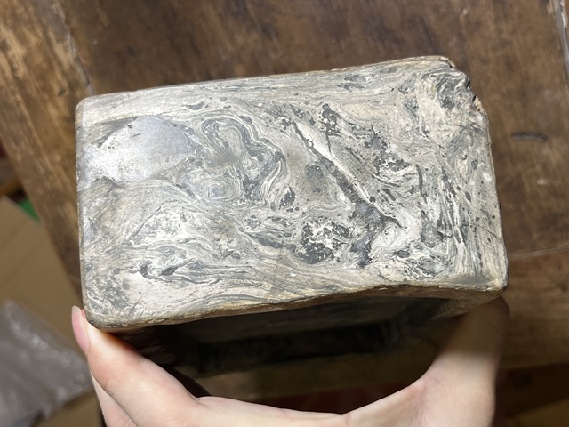 古玩陶瓷漢磚改硯臺真品鑒賞圖