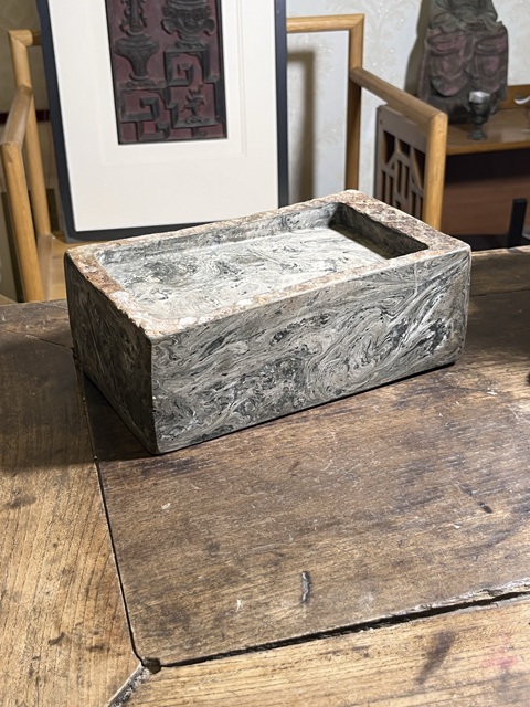 古玩陶瓷漢磚改硯臺真品鑒賞圖