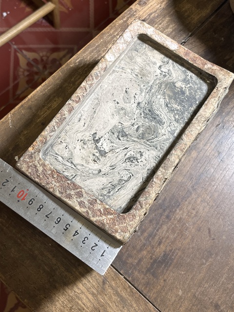 古玩陶瓷漢磚改硯臺真品鑒賞圖