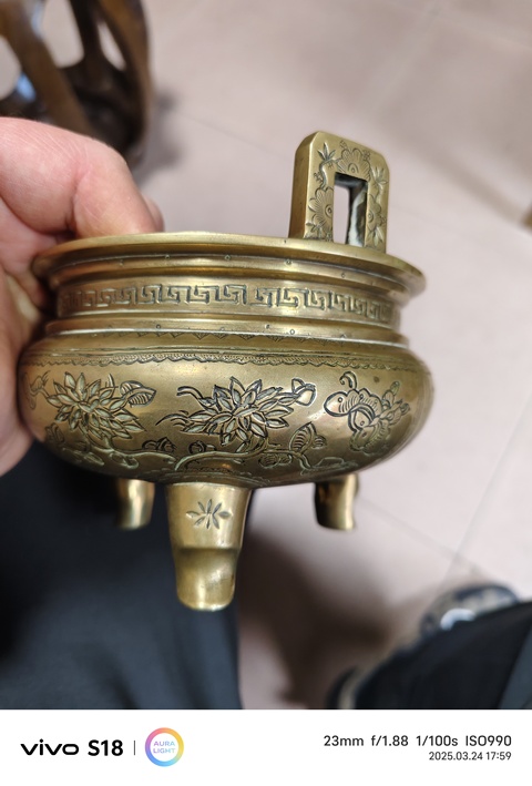 古玩銅器銅爐真品鑒賞圖