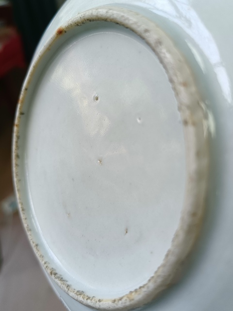 古玩陶瓷人物紋廣五彩盤真品鑒賞圖