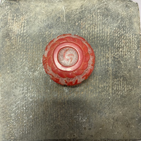 古玩陶瓷民國·暗八仙·料器水盂拍賣,當前價格260元
