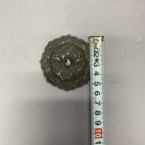 古玩陶瓷日本明治銅鏡真品鑒賞圖
