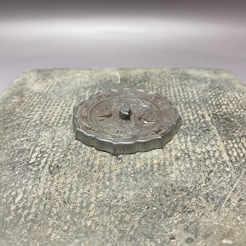 古玩陶瓷日本明治銅鏡真品鑒賞圖