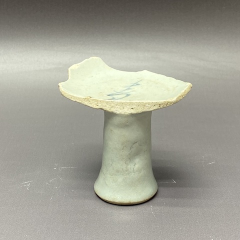 古玩陶瓷壽字吉語紋青花高足杯標本真品鑒賞圖