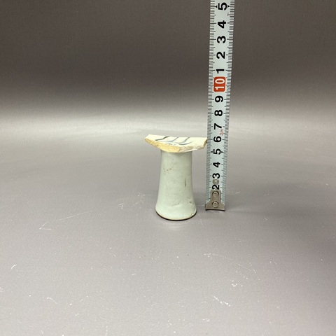 古玩陶瓷火焰紋青花高足杯標本真品鑒賞圖