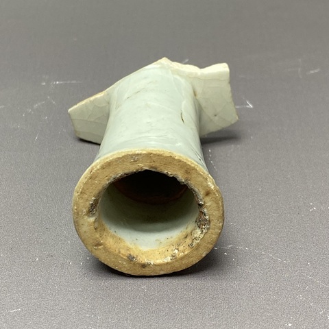 古玩陶瓷火焰紋青花高足杯標本真品鑒賞圖
