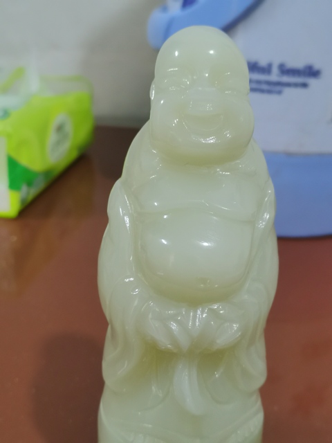 古玩玉器現代阿富汗玉(大理石)米勒像真品鑒賞圖