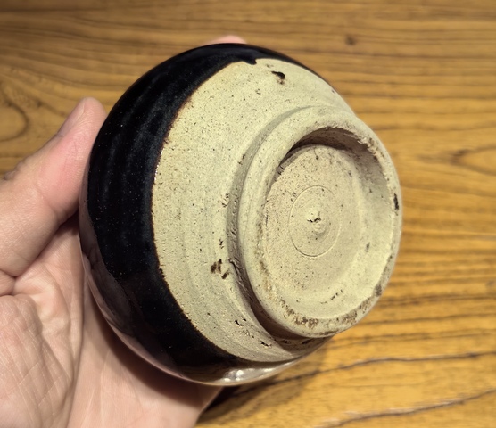 古玩陶瓷元燕川窯黑釉茶入拍賣,當前價格68元