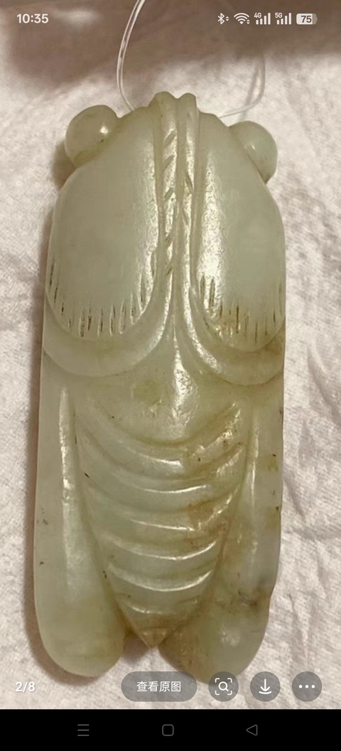 古玩玉器佩蟬真品鑒賞圖