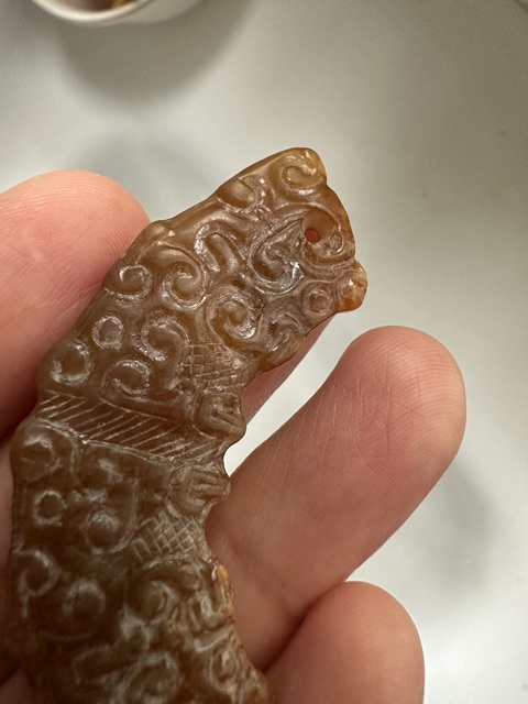 古玩玉器仿古玉璜真品鑒賞圖